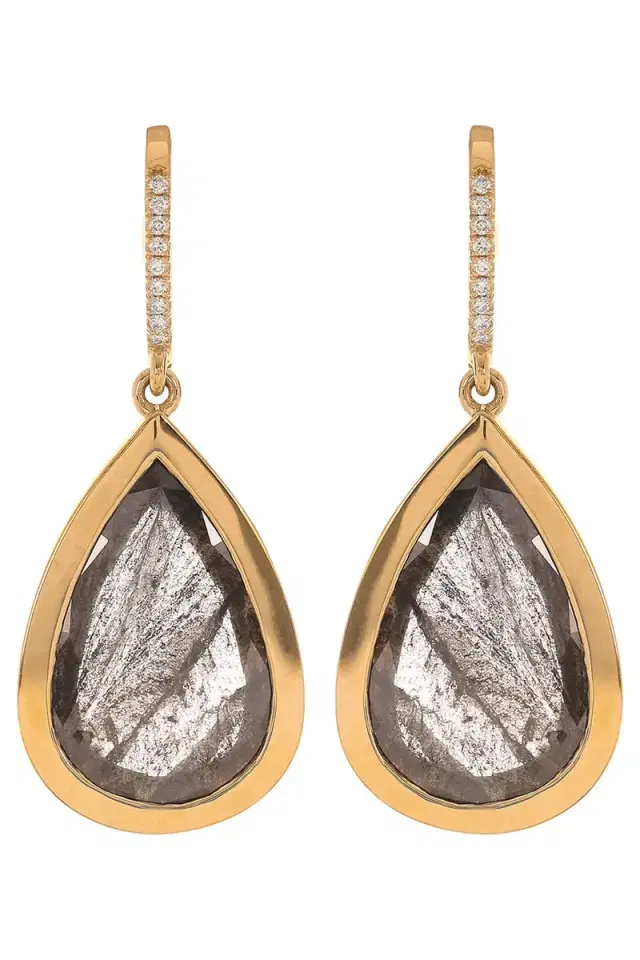 WITH LOVE The Rustic Pear Drop Earrings