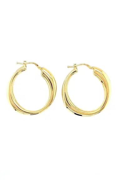 LISA NIK Thin to Thick Round Hoop Earrings | Thumbnail 1