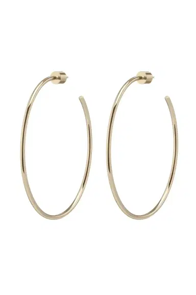 Jennifer Fisher Thread Hoop Earrings - Yellow Gold - 2in | Thumbnail 1 Jennifer Fisher Thread Hoop Earrings - Yellow Gold - 2in | Thumbnail 1