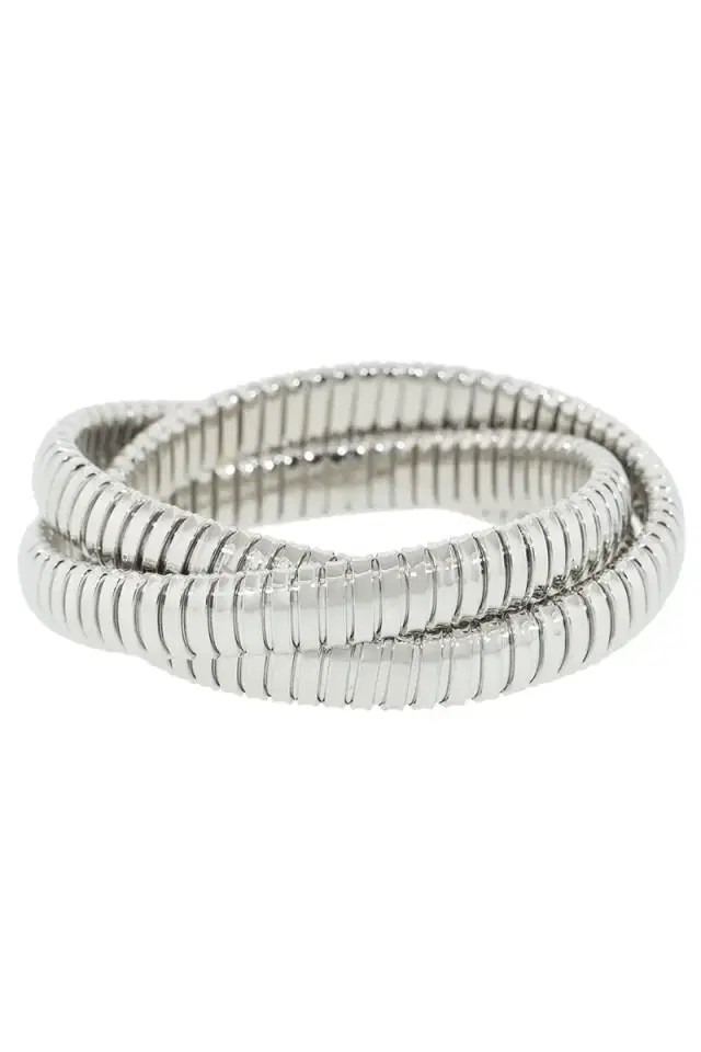 SIDNEY GARBER Three Band Rolling Bracelet