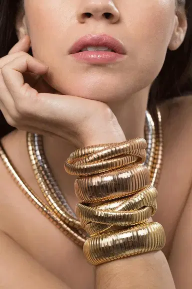 SIDNEY GARBER Three Band Yellow Gold Rolling Bracelet | Thumbnail 2 SIDNEY GARBER Three Band Yellow Gold Rolling Bracelet | Thumbnail 2