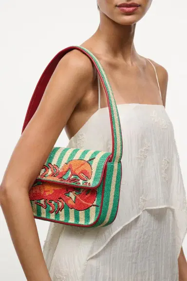Staud Tommy Beaded Bag - Summer Lobster | Thumbnail 4