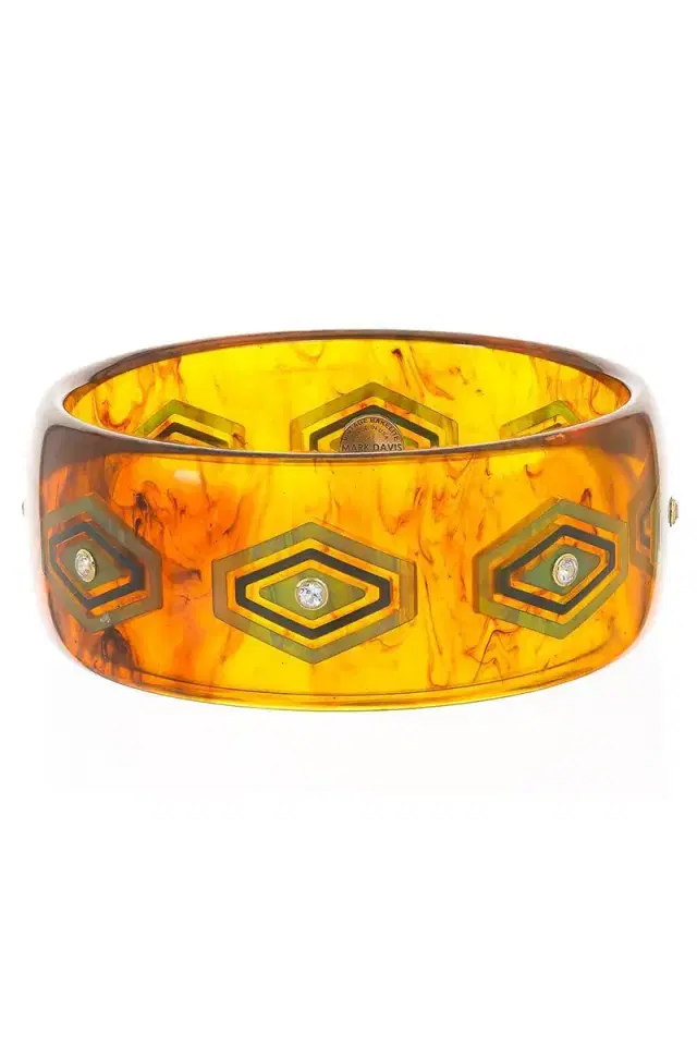 MARK DAVIS Topaz Tortoise Bakelite Bangle