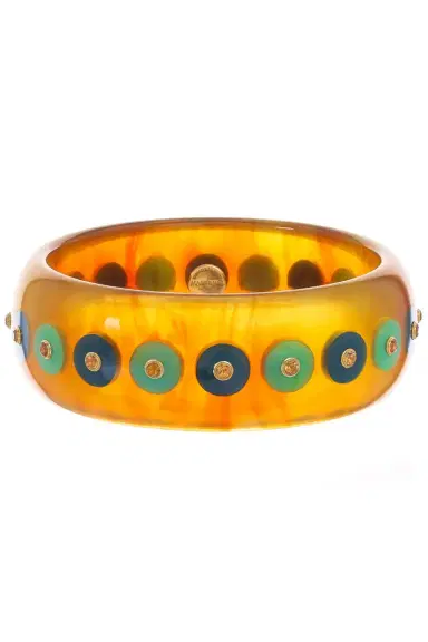 MARK DAVIS Tortoise Citrine Blue Bakelite Bangle | Thumbnail 1 MARK DAVIS Tortoise Citrine Blue Bakelite Bangle | Thumbnail 1