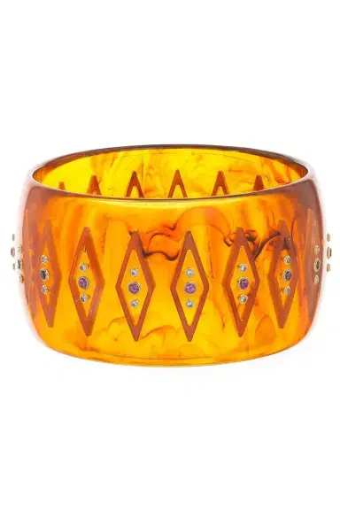 MARK DAVIS Tortoise Sapphire Bakelite Bangle | Thumbnail 1 MARK DAVIS Tortoise Sapphire Bakelite Bangle | Thumbnail 1