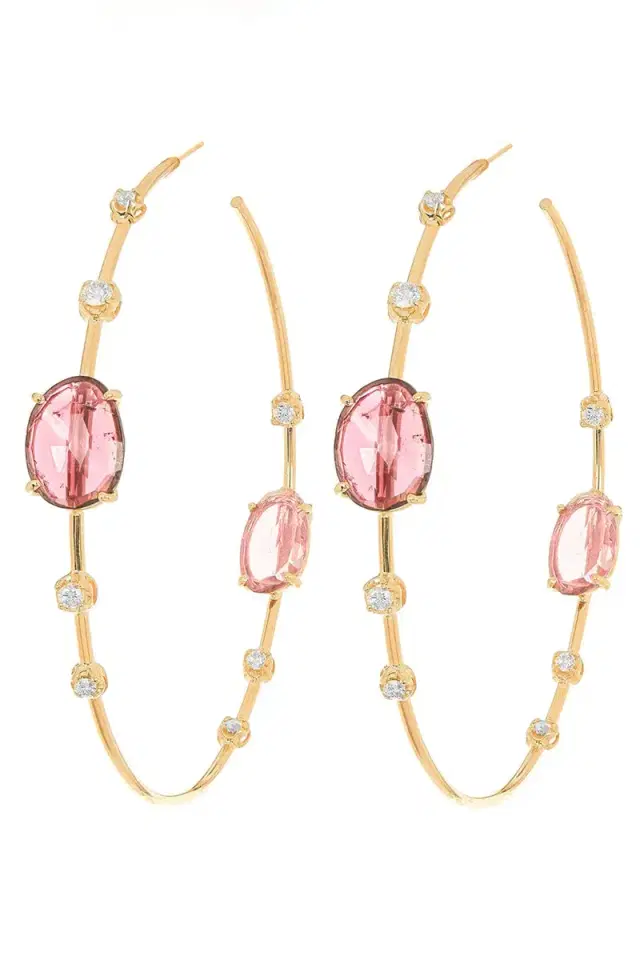 Jacquie Aiche Tourmaline Slice Inside Out Hoops