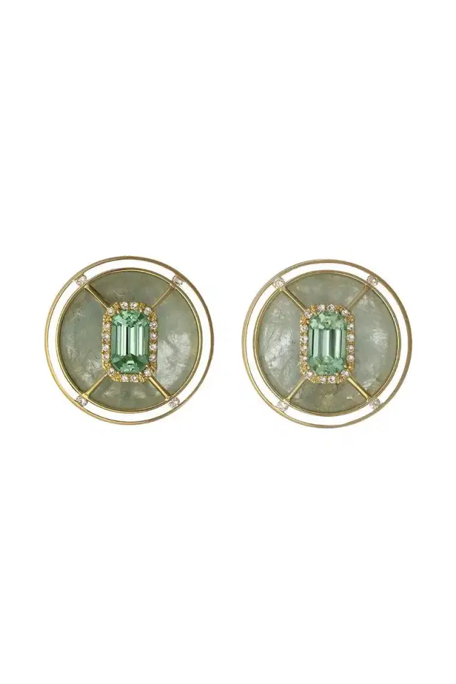 DENISE CASSOU Tourmaline Sphere Earrings