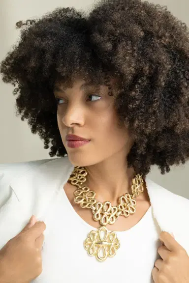 DAVID WEBB Triple Inifinty Hammered Necklace | Thumbnail 3 DAVID WEBB Triple Inifinty Hammered Necklace | Thumbnail 3
