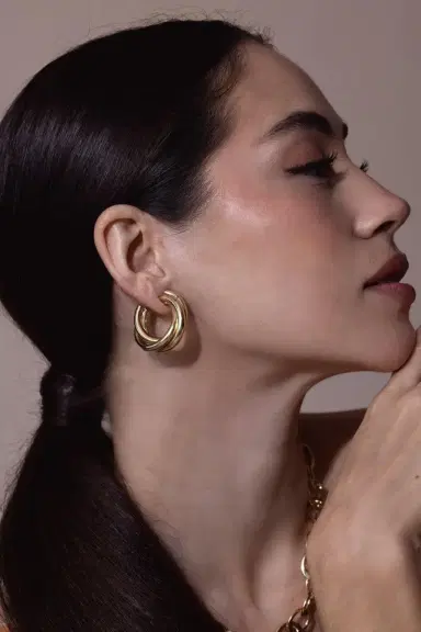 SIDNEY GARBER Triple Intertwined Hoop Earrings | Thumbnail 3
