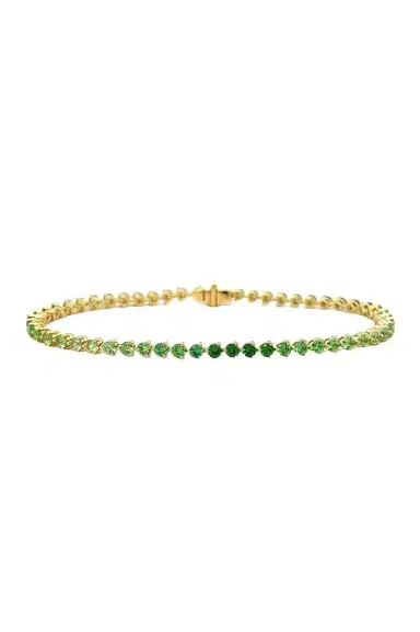 LISA NIK Tsavorite Garnet Graduated Circle Bracelet | Thumbnail 1