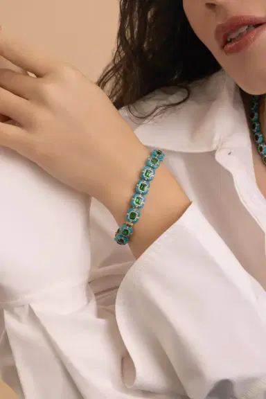 STEFERE Tsavorite Turquoise Bracelet | Thumbnail 4 STEFERE Tsavorite Turquoise Bracelet | Thumbnail 4