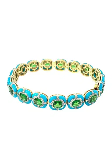 STEFERE Tsavorite Turquoise Bracelet | Thumbnail 1 STEFERE Tsavorite Turquoise Bracelet | Thumbnail 1
