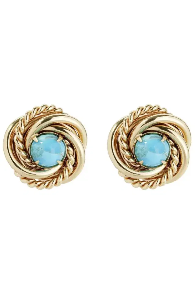 Gas Bijoux Turquoise Atika Stud Earrings