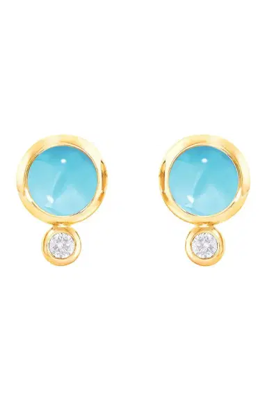 TAMARA COMOLLI Turquoise Bouton Earrings | Thumbnail 1