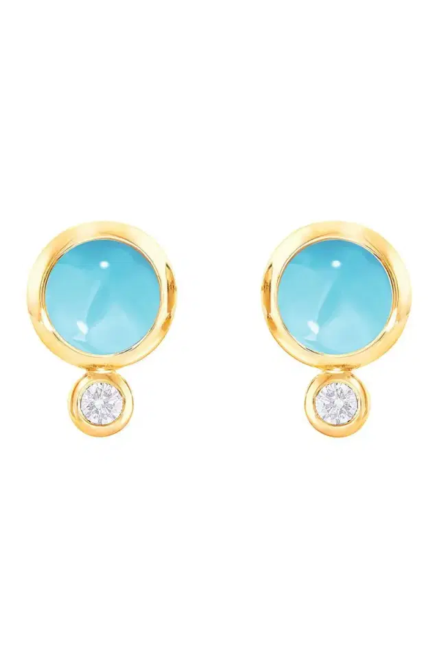 TAMARA COMOLLI Turquoise Bouton Earrings