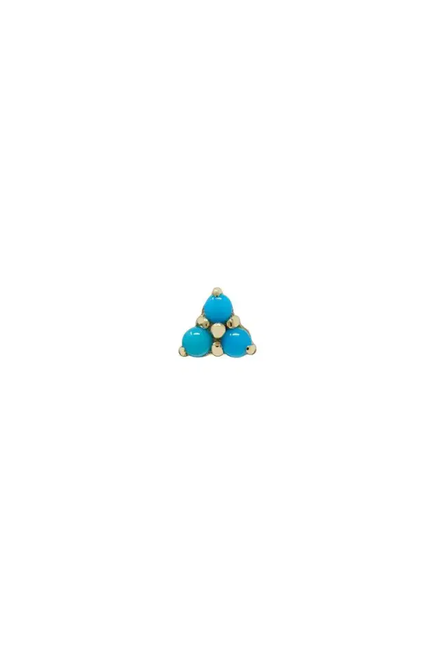 Anzie Turquoise Cléo Trio Triangle Cluster Stud Earring