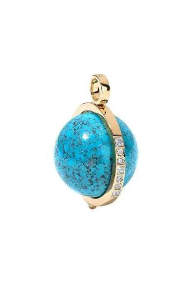 DEVON WOODHILL Turquoise Deluxe Cosmic Spinner Pendant | Thumbnail 1