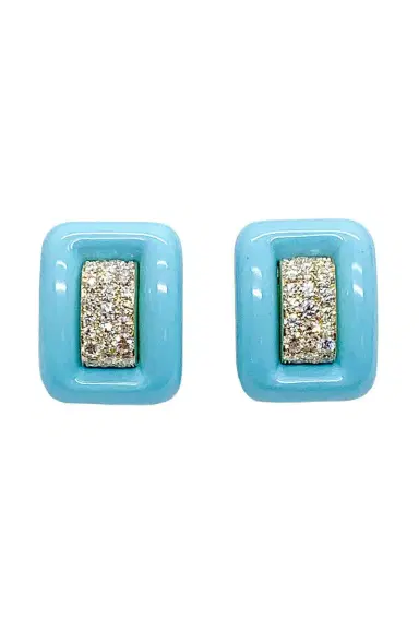 ANDREOLI Turquoise Diamond Center Earrings | Thumbnail 1