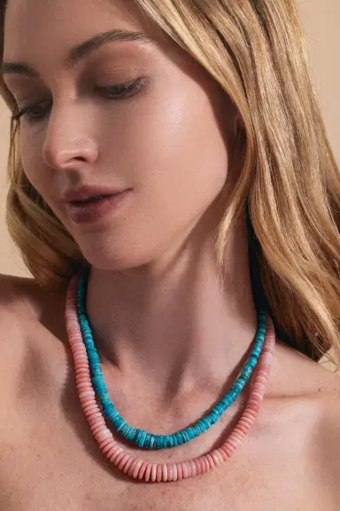 Jacquie Aiche Turquoise Graduated Heishi Beaded Necklace | Thumbnail 4 Jacquie Aiche Turquoise Graduated Heishi Beaded Necklace | Thumbnail 4