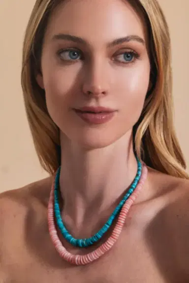 Jacquie Aiche Turquoise Graduated Heishi Beaded Necklace | Thumbnail 5 Jacquie Aiche Turquoise Graduated Heishi Beaded Necklace | Thumbnail 5