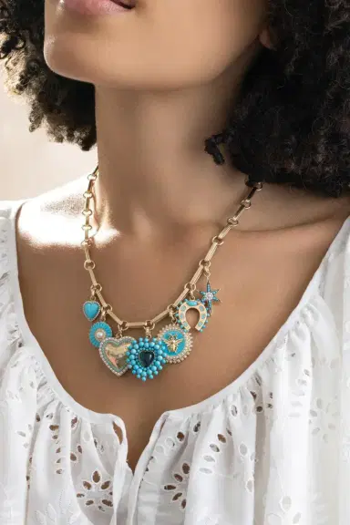 Storrow Turquoise Holly Horseshoe Charm | Thumbnail 2 Storrow Turquoise Holly Horseshoe Charm | Thumbnail 2
