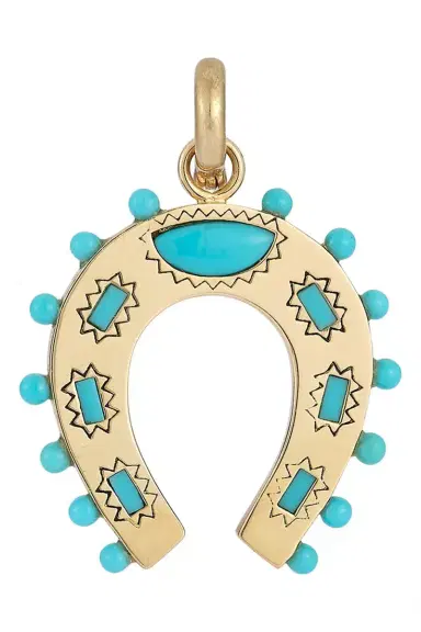 Storrow Turquoise Holly Horseshoe Charm | Thumbnail 1 Storrow Turquoise Holly Horseshoe Charm | Thumbnail 1