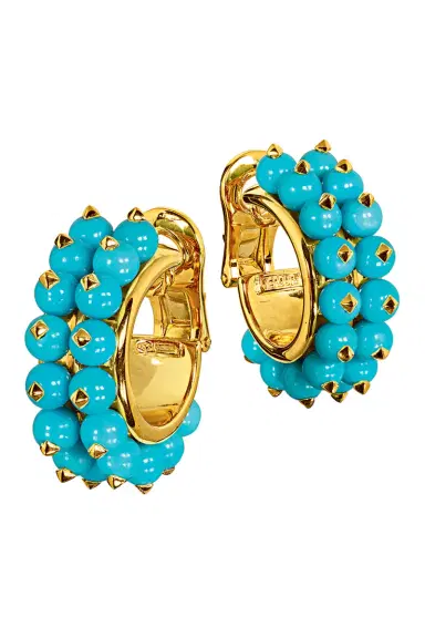 VERDURA Turquoise Hoop Earrings | Thumbnail 1
