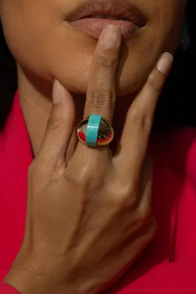 ALETTO BROTHERS Turquoise Linea Alta Ring | Thumbnail 3 ALETTO BROTHERS Turquoise Linea Alta Ring | Thumbnail 3