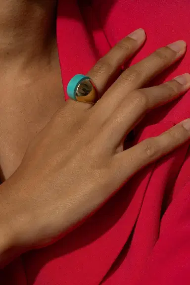 ALETTO BROTHERS Turquoise Linea Alta Ring | Thumbnail 4 ALETTO BROTHERS Turquoise Linea Alta Ring | Thumbnail 4