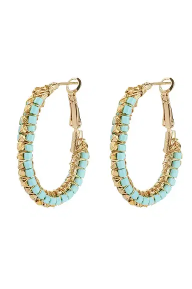 Gas Bijoux Turquoise Lyre Hoop Earrings | Thumbnail 1 Gas Bijoux Turquoise Lyre Hoop Earrings | Thumbnail 1