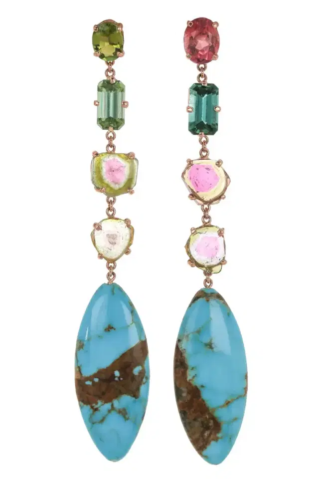 Jacquie Aiche Turquoise Marquise Drop Earrings