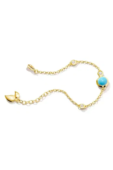 TAMARA COMOLLI Turquoise Mini Bouton Chain Bracelet | Thumbnail 5 TAMARA COMOLLI Turquoise Mini Bouton Chain Bracelet | Thumbnail 5