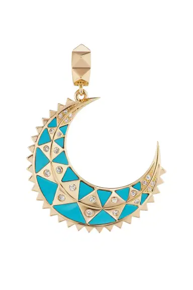 Harwell Godfrey Turquoise Mini Moon Pendant | Thumbnail 1 Harwell Godfrey Turquoise Mini Moon Pendant | Thumbnail 1