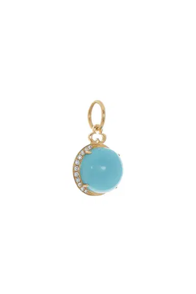 DEVON WOODHILL Turquoise Moon Charm | Thumbnail 1 DEVON WOODHILL Turquoise Moon Charm | Thumbnail 1