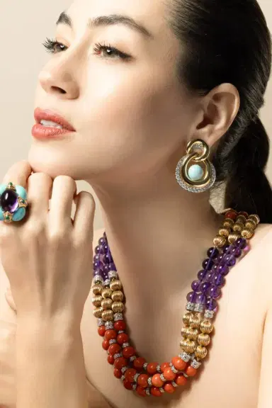 DAVID WEBB Turquoise Oyster Earrings | Thumbnail 2 DAVID WEBB Turquoise Oyster Earrings | Thumbnail 2