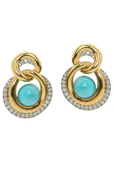 DAVID WEBB Turquoise Oyster Earrings | Thumbnail 1 DAVID WEBB Turquoise Oyster Earrings | Thumbnail 1