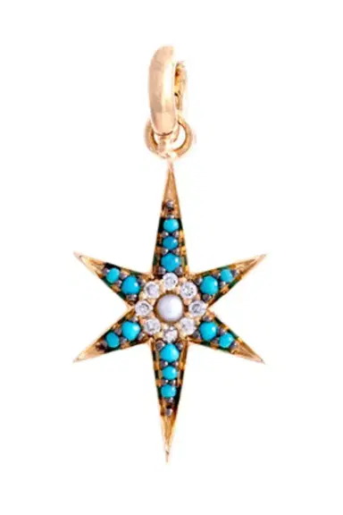 Storrow Turquoise Pearl Diamond Stella Large Charm | Thumbnail 1