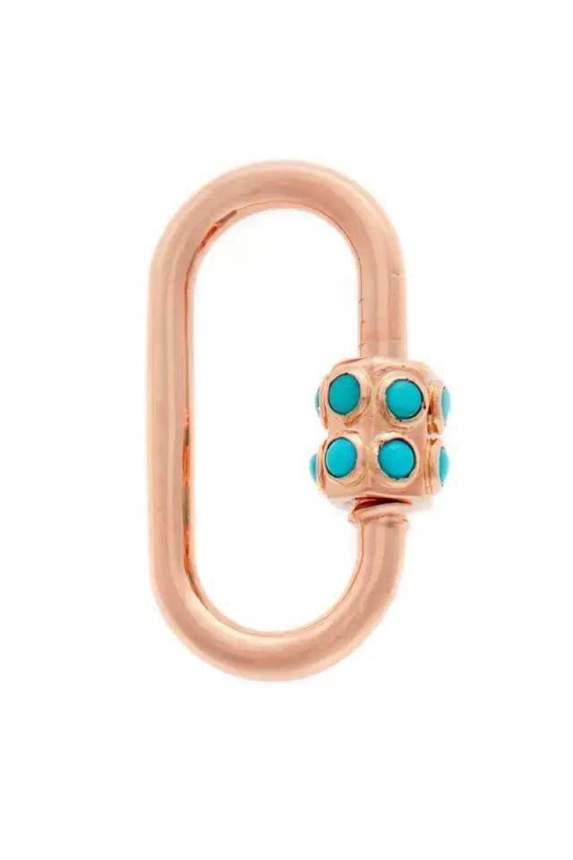 Marla Aaron Turquoise Stoned Medium Lock