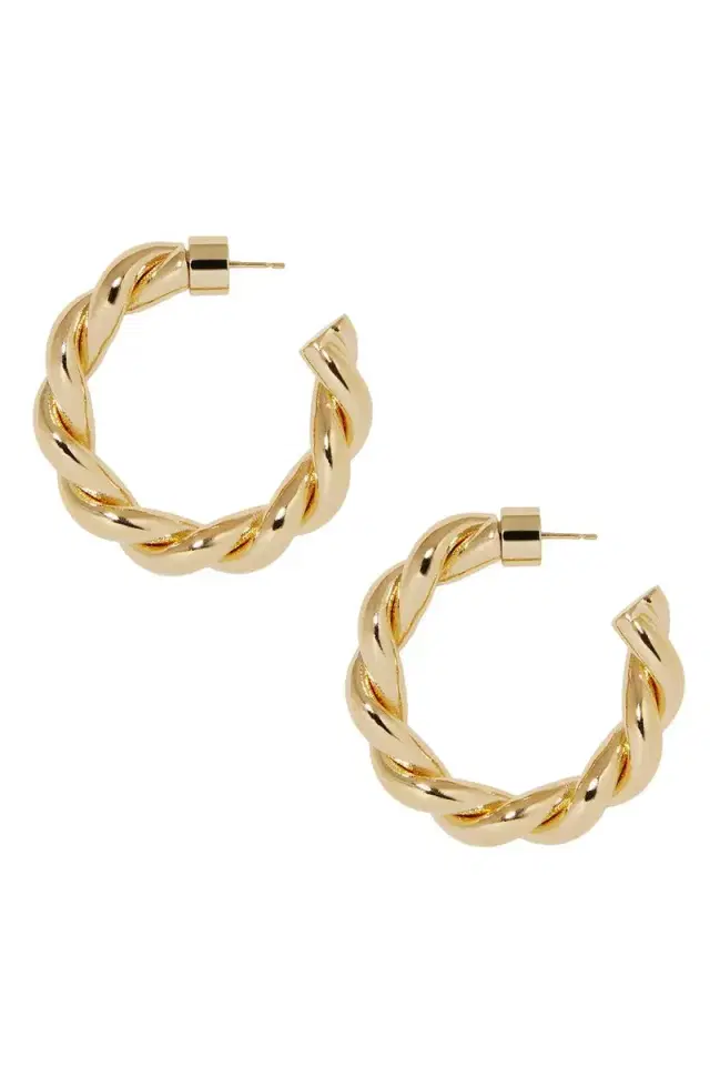 Jennifer Fisher Twisted Lilly Mini Hoop Earrings - 1in