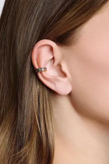 Jennifer Fisher Two-Tone Thread Ear Cuff | Thumbnail 2 Jennifer Fisher Two-Tone Thread Ear Cuff | Thumbnail 2