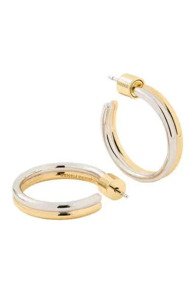 Jennifer Fisher Two-Tone Thread Micro Hoop Earrings | Thumbnail 2