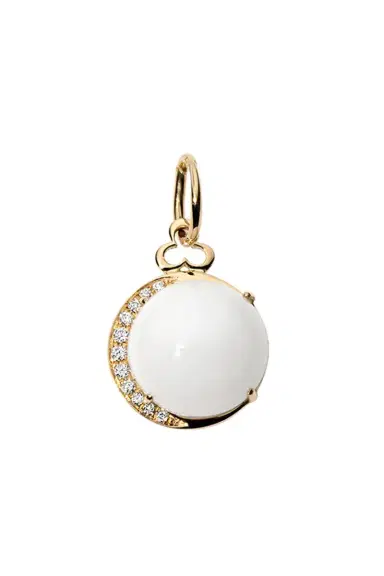 DEVON WOODHILL White Agate Moon Charm | Thumbnail 1 DEVON WOODHILL White Agate Moon Charm | Thumbnail 1
