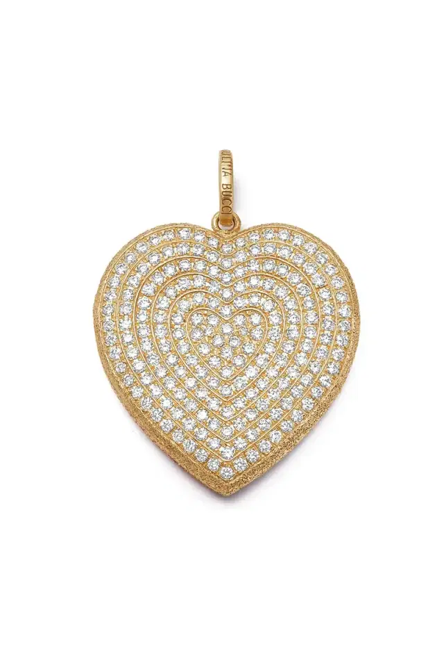 Carolina Bucci White Diamond Pavé Cuore Pendant
