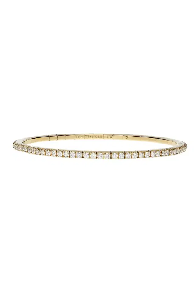 ROBERTO DEMEGLIO White Diamond Stretch Extensible Tennis Bracelet
