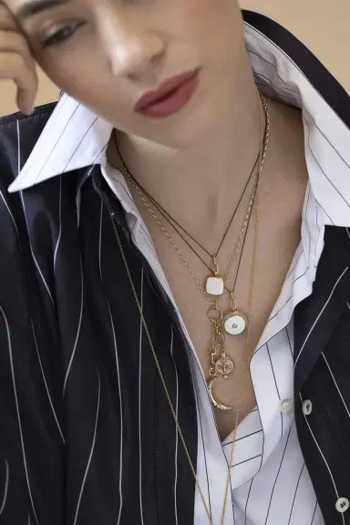 MONICA RICH KOSANN White Enamel Cushion Locket Necklace | Thumbnail 2 MONICA RICH KOSANN White Enamel Cushion Locket Necklace | Thumbnail 2