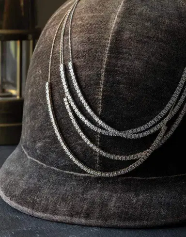 DANA REBECCA DESIGNS White Gold Ava Bea Diamond Tennis Necklace | Thumbnail 4