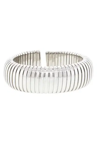 SIDNEY GARBER White Gold Domed Cuff Bracelet | Thumbnail 1 SIDNEY GARBER White Gold Domed Cuff Bracelet | Thumbnail 1