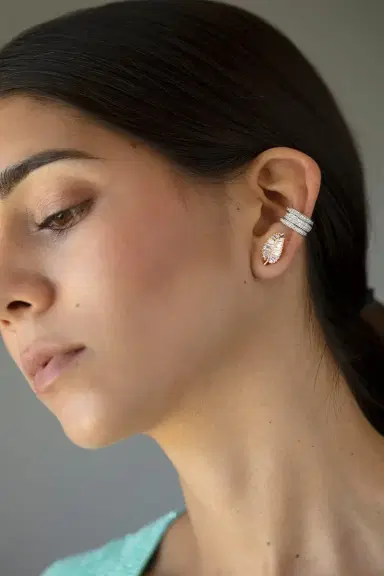 Anita Ko White Gold Double Row Diamond Ear Cuff | Thumbnail 2 Anita Ko White Gold Double Row Diamond Ear Cuff | Thumbnail 2