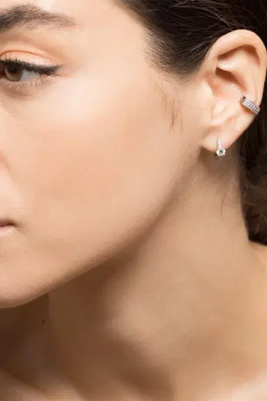 Anita Ko White Gold Double Row Diamond Ear Cuff | Thumbnail 3 Anita Ko White Gold Double Row Diamond Ear Cuff | Thumbnail 3