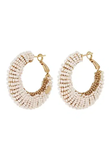 Gas Bijoux White Large Izzia Strass Earrings | Thumbnail 1 Gas Bijoux White Large Izzia Strass Earrings | Thumbnail 1
